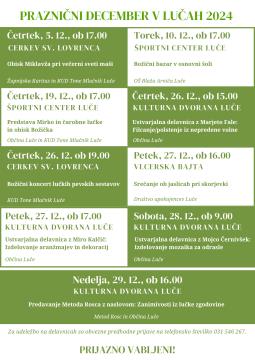 Praznični december v Lučah 2024